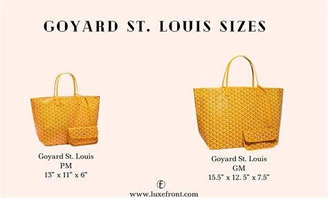 goyard saint louis tote goyardine gm black|Goyard st louis size comparison.